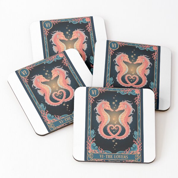 Item preview, Seahorse Lovers Tarot Card Ocean Art designed and sold by SMARTKIT  DESIGNAGENCY.