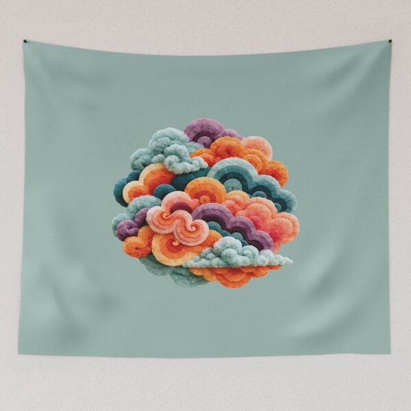 Item preview, Abstract Layered Waves | Colorful Modern Texture Art designed and sold by MythicMood.
