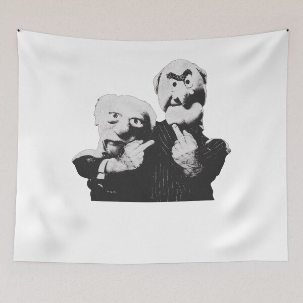 Item preview, Grumpy Puppet Duo Giving The Finger Art designed and sold by viekneehgamb.