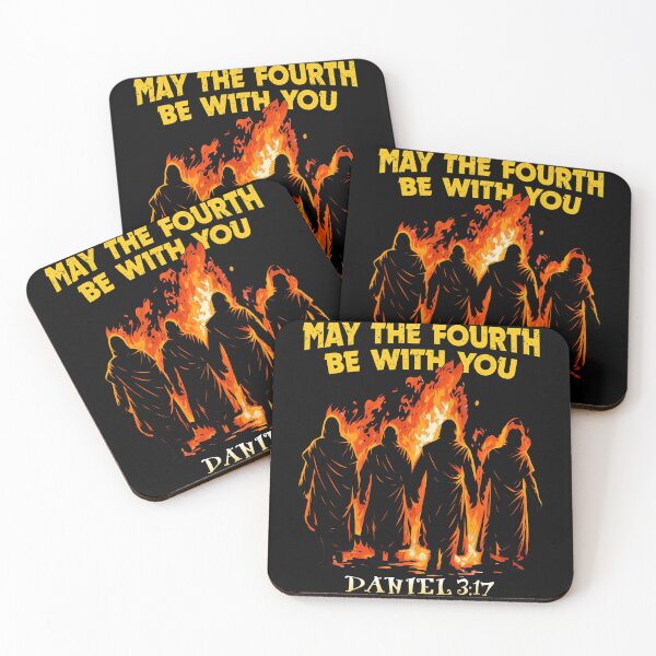 Item preview, Fourth Be With You Daniel 3_17 Biblical Fire designed and sold by TypeRiotStudio.