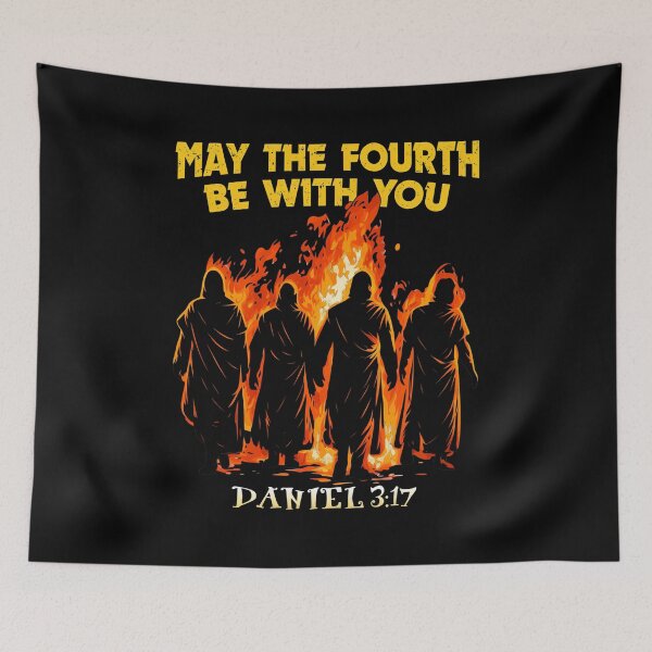 Item preview, Fourth Be With You Daniel 3_17 Biblical Fire designed and sold by TypeRiotStudio.