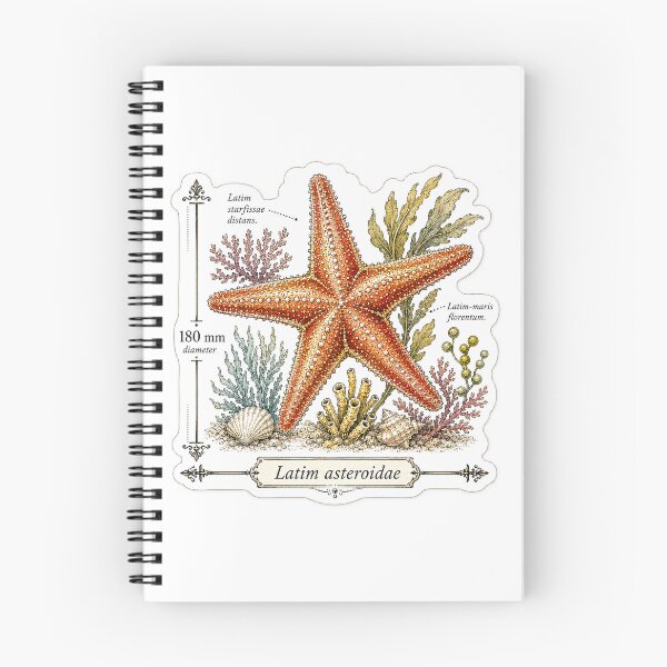 Item preview, Cute Vintage Starfish Sticker - Scientific Sea Star Plate designed and sold by PND7777.