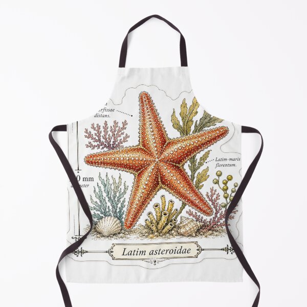 Item preview, Cute Vintage Starfish Sticker - Scientific Sea Star Plate designed and sold by PND7777.