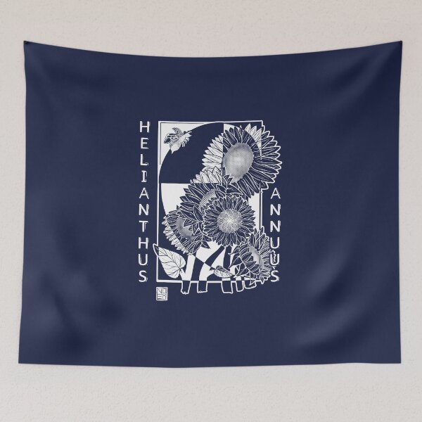 Item preview, Helianthus Annuus White Print designed and sold by Noem-Prints.