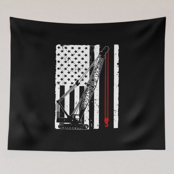 Item preview, Crane Operator American Flag designed and sold by goombi-creative.