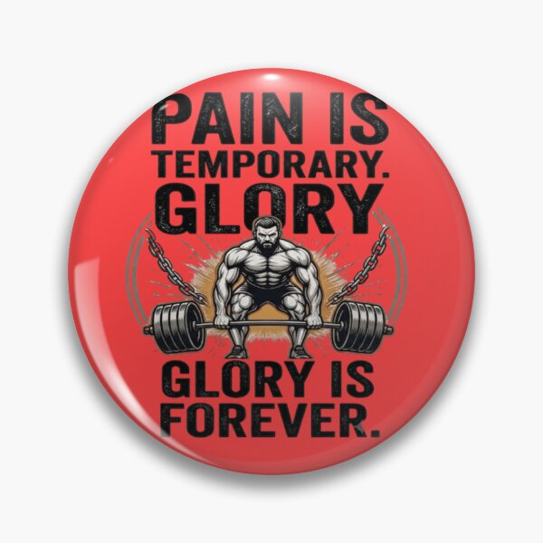 Item preview, Pain Is Temporary Glory Is Forever | Bodybuilding & Gym Motivation designed and sold by LUKOWEAR.