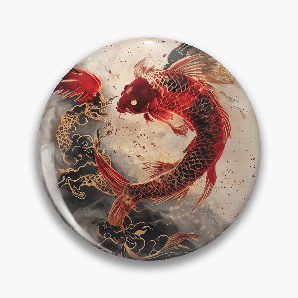 Item preview, Ascension of the Golden Feathered Koi designed and sold by ONYX Pixee.
