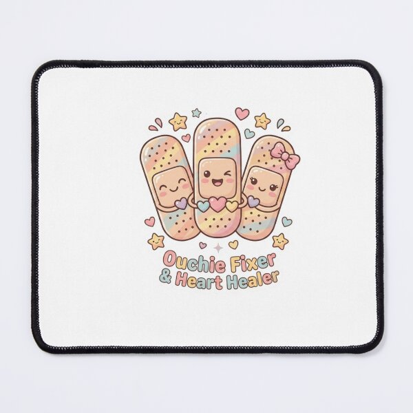 Item preview, Ouchie Fixer Heart Healer Cute Bandage Pediatric Nurse Sticker designed and sold by Nurse Craft Studio.