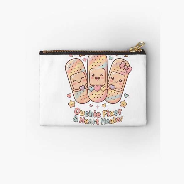 Item preview, Ouchie Fixer Heart Healer Cute Bandage Pediatric Nurse Sticker designed and sold by Nurse Craft Studio.