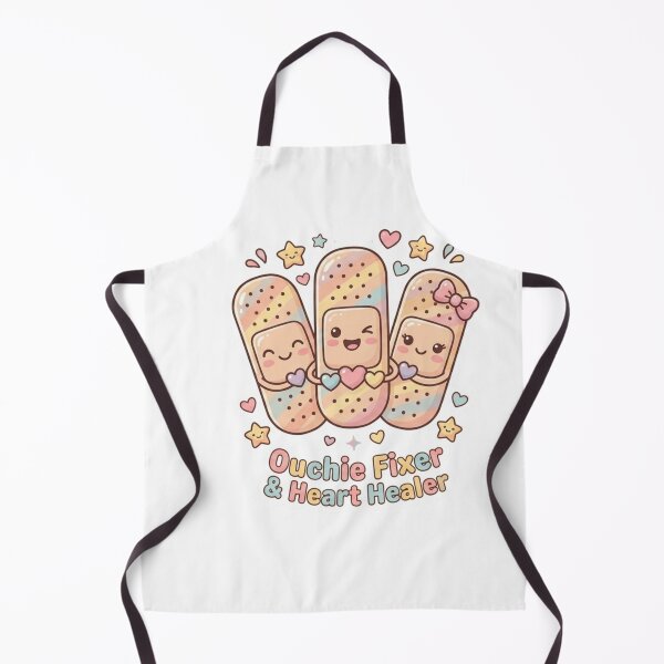 Item preview, Ouchie Fixer Heart Healer Cute Bandage Pediatric Nurse Sticker designed and sold by Nurse Craft Studio.