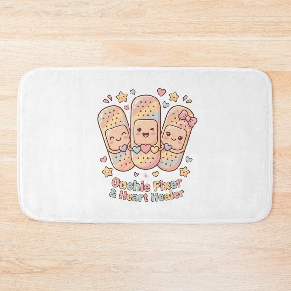 Item preview, Ouchie Fixer Heart Healer Cute Bandage Pediatric Nurse Sticker designed and sold by Nurse Craft Studio.