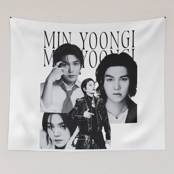 Item preview, Suga BTS Black and White D-Day Era Multiple Photo Collage designed and sold by Mooncreates7.