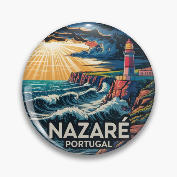 Item preview, Nazaré Portugal: Stormy Lighthouse & Big Waves designed and sold by CircinusStore.