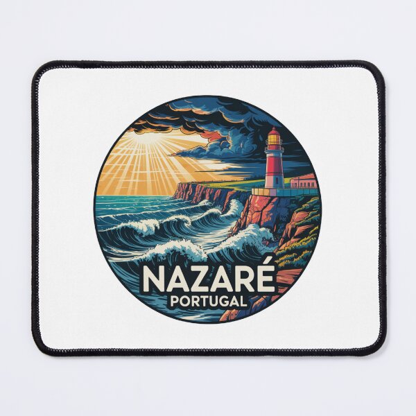 Item preview, Nazaré Portugal: Stormy Lighthouse & Big Waves designed and sold by CircinusStore.