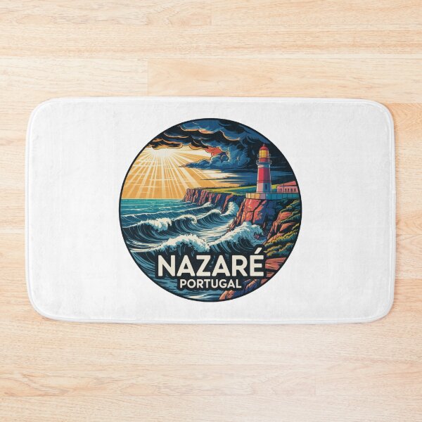 Item preview, Nazaré Portugal: Stormy Lighthouse & Big Waves designed and sold by CircinusStore.
