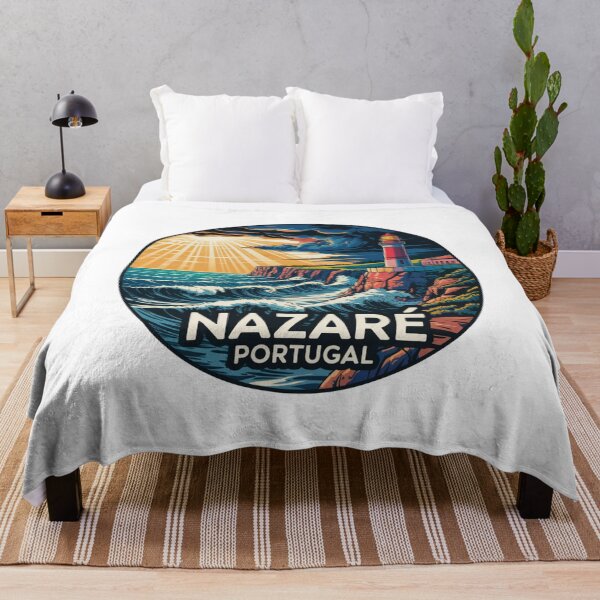 Item preview, Nazaré Portugal: Stormy Lighthouse & Big Waves designed and sold by CircinusStore.