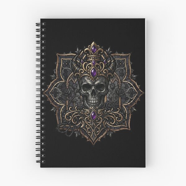 Item preview, Skull Mandala with Amethyst Gems — Gothic Stained Glass designed and sold by David Mateo ArtWorks.