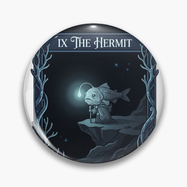 Item preview, Lanternfish Hermit Tarot Card Glow Art designed and sold by SMARTKIT  DESIGNAGENCY.