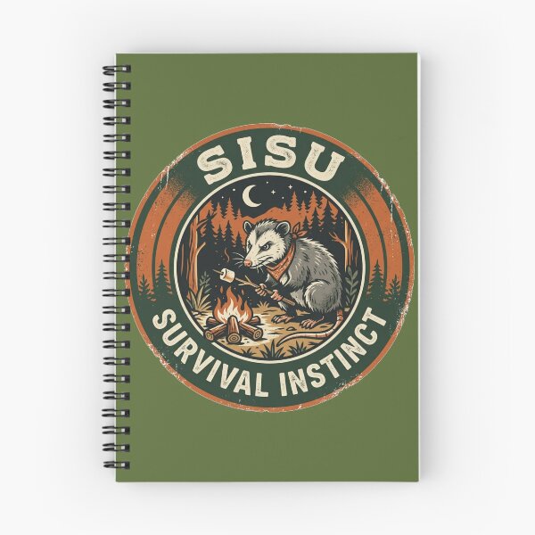 Item preview, Sisu Survival Club - Retro Opossum Badge designed and sold by SisuPrintsCo.