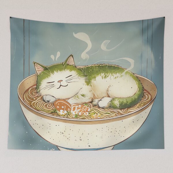 Item preview, Matcha Noodle Napper designed and sold by ONYX Pixee.