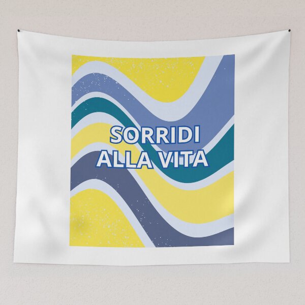 Item preview, Sorridi Alla Vita – Colorful Italian Quote Design designed and sold by icreativestudio.