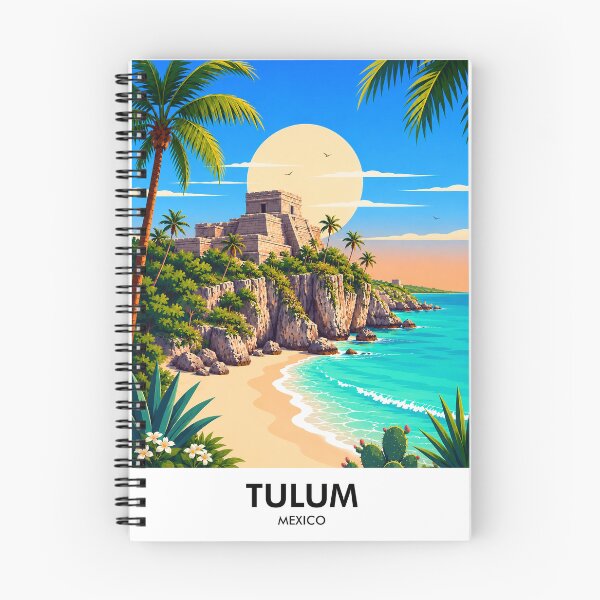 Item preview, Tulum Retro Travel Print designed and sold by HomeLivingCo.