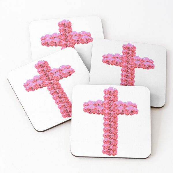 Item preview, pink flower cross designed and sold by gracehopelove.