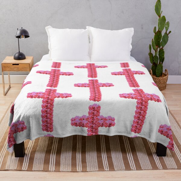 Item preview, pink flower cross designed and sold by gracehopelove.
