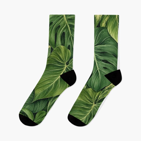 Item preview, Tropical Monstera Leaf Pattern Botanical Print designed and sold by GalaMine.