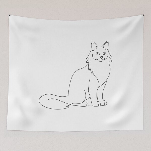 Item preview, Maine Coon Friendly Line Art Gift designed and sold by OneLine Studio.