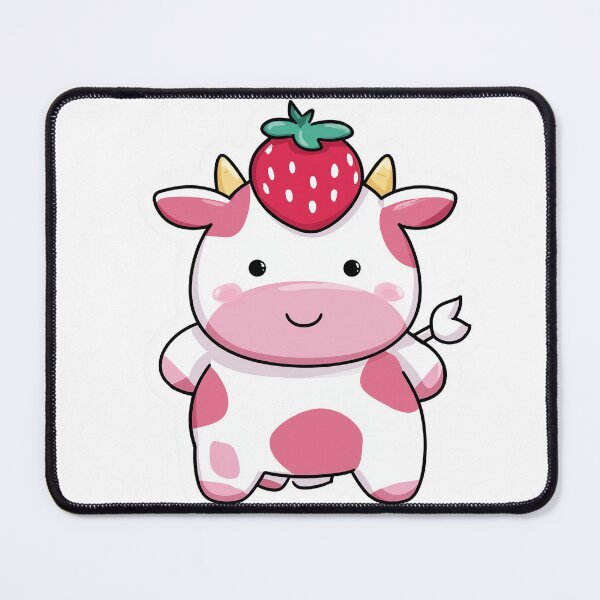 Item preview, Strawberry Cow Cute Pink Kawaii designed and sold by StickerMan17.