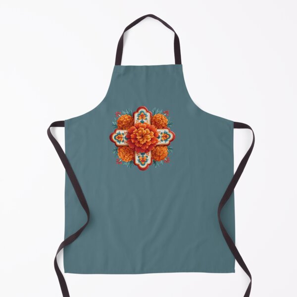 Item preview, Talavera Marigold Cross | Día de los Muertos Folk Art designed and sold by MythicMood.