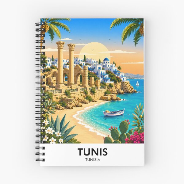 Item preview, Tunis Retro Travel Print designed and sold by HomeLivingCo.
