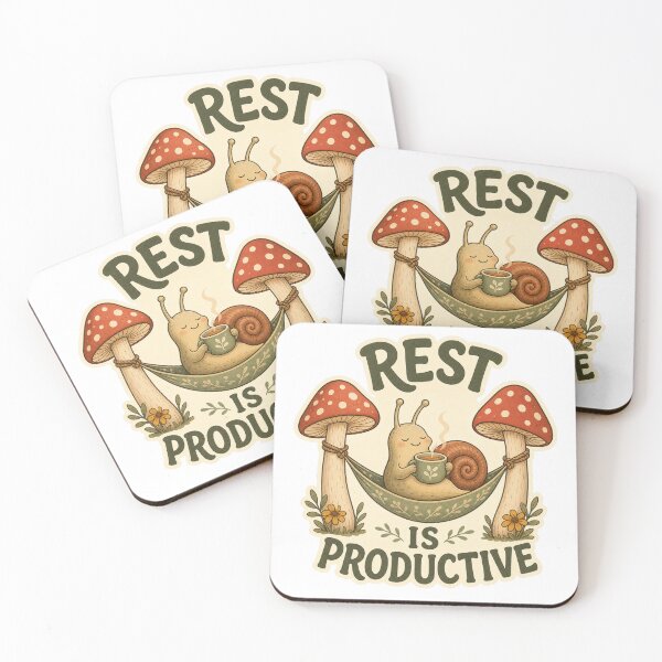 Item preview, Rest Is Productive – Cozy Snail Self-Care designed and sold by sabily.