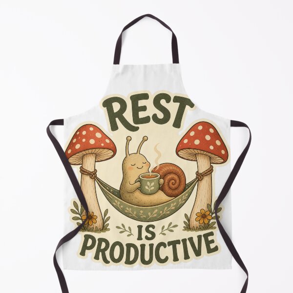 Item preview, Rest Is Productive – Cozy Snail Self-Care designed and sold by sabily.