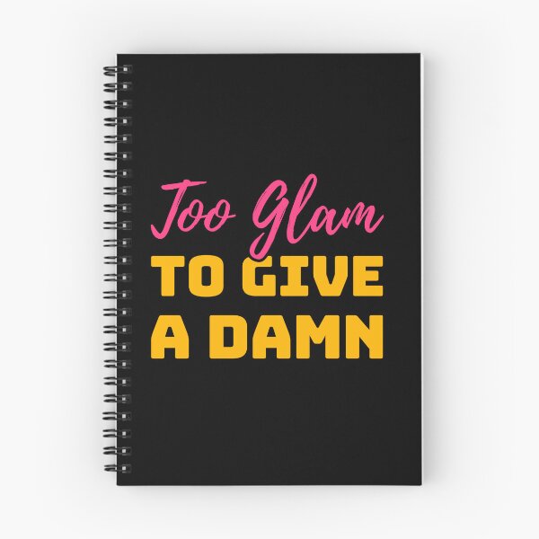 Item preview,  Too Glam to Give a Damn – Bold Pink & Gold Sassy Quote designed and sold by Karma Design.