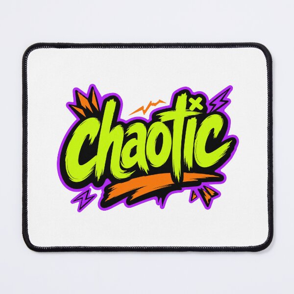 Item preview, Chaotic Colorful Statement Typography designed and sold by RedCircleArt.