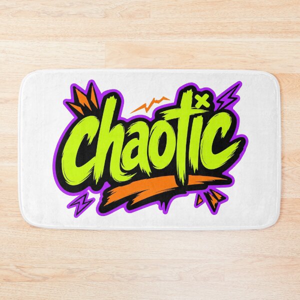 Item preview, Chaotic Colorful Statement Typography designed and sold by RedCircleArt.