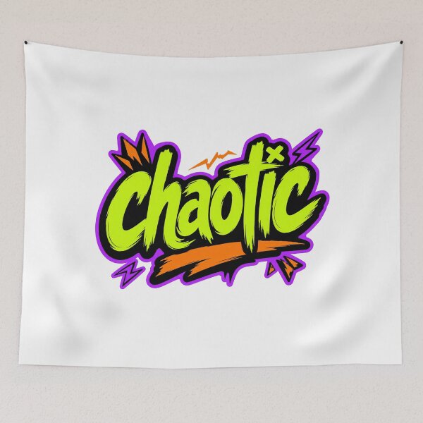 Item preview, Chaotic Colorful Statement Typography designed and sold by RedCircleArt.