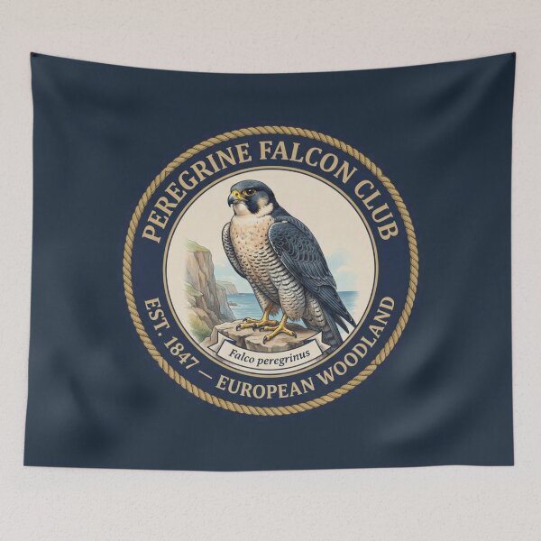 Item preview, Peregrine Falcon Club Vintage Badge European Wildlife designed and sold by CalmCapy Co.