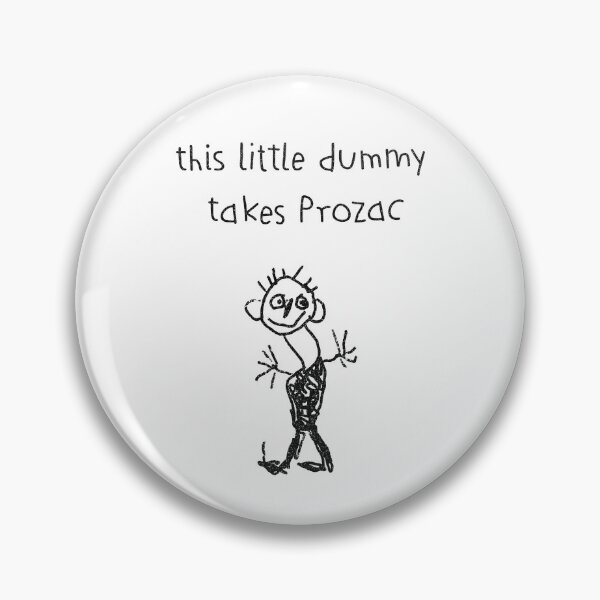 Item preview, Funny Mental Health Shirt This Little Dummy Takes Prozac Doodle Medication Humor Anxiety Depression Humor designed and sold by RealLifeMerchies.