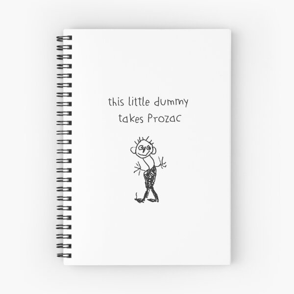 Item preview, Funny Mental Health Shirt This Little Dummy Takes Prozac Doodle Medication Humor Anxiety Depression Humor designed and sold by RealLifeMerchies.