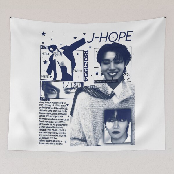 Item preview, J-Hope BTS Vintage Blue Graphic - Hobi Hope World Cyber Aesthetic designed and sold by Mooncreates7.