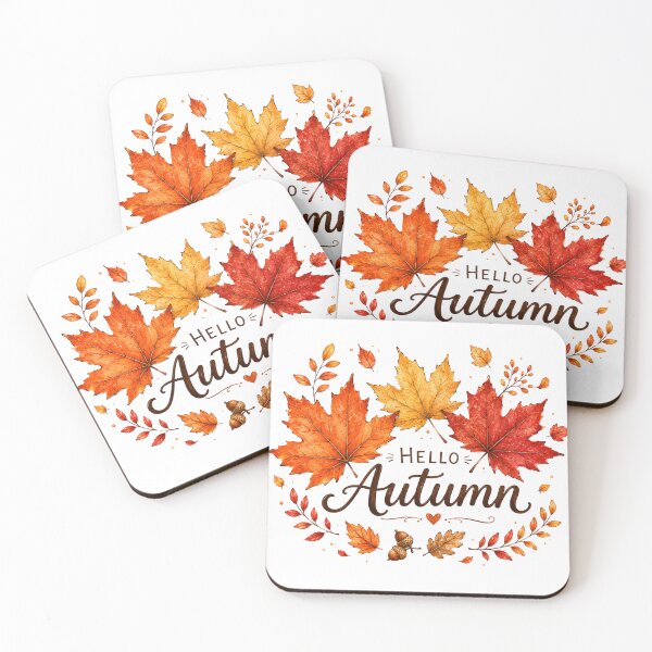 Item preview, Hello Autumn Maple Leaves Fall designed and sold by Moonya26.