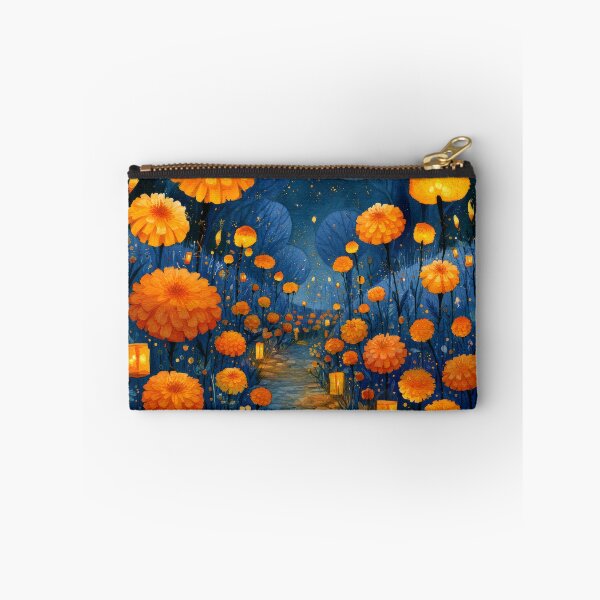 Item preview, Moonlit Marigold Path | Día de los Muertos Night Garden designed and sold by MythicMood.