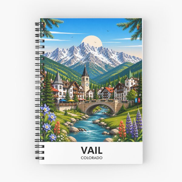 Item preview, Vail Colorado Retro Travel Print designed and sold by HomeLivingCo.