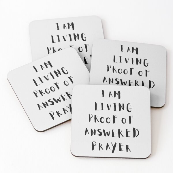 Item preview, I Am Living Proof of Answered Prayer - hoodie, sticker, mug, bag etc designed and sold by HisDesignCo.