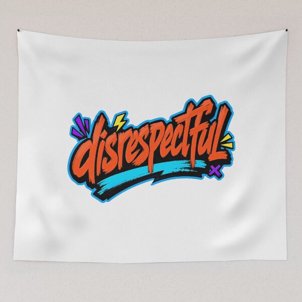 Item preview, Disrespectful Rebellious Neon Typography designed and sold by RedCircleArt.