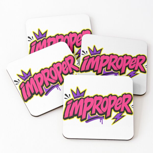 Item preview, Improper Playful Neon Word Design designed and sold by RedCircleArt.