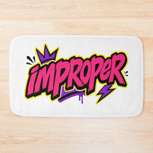Item preview, Improper Playful Neon Word Design designed and sold by RedCircleArt.